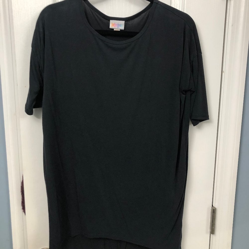black lularoe irma high low tee.  used.